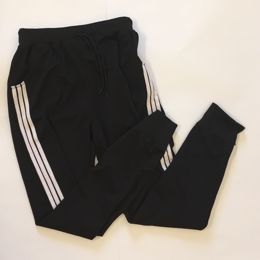 Striped Black Joggers